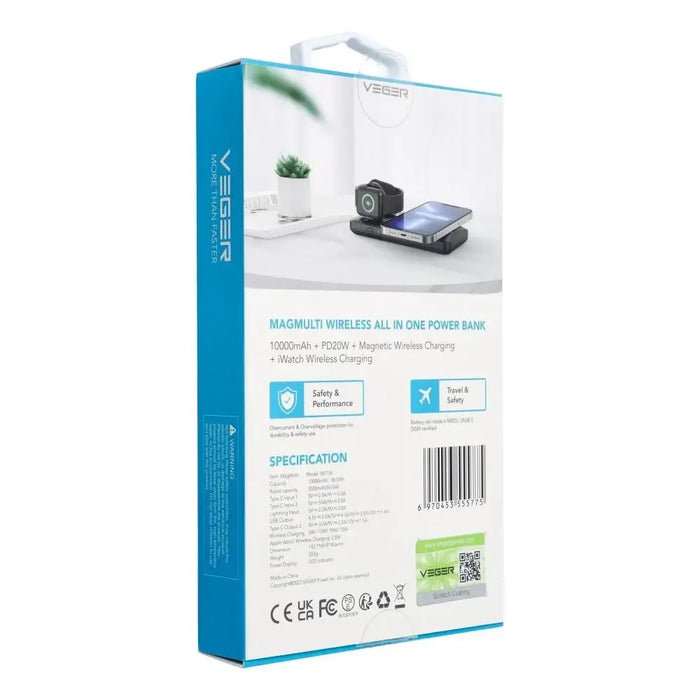 Преносима батерия Powerbank Veger MagMulti W1156 10000mAh