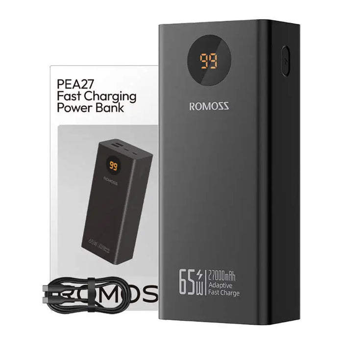 Преносима батерия Romoss PEA27S Pro 27000mAh 65W черна