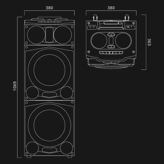 Преносими блутут колони Muse M-1988 DJ Черен