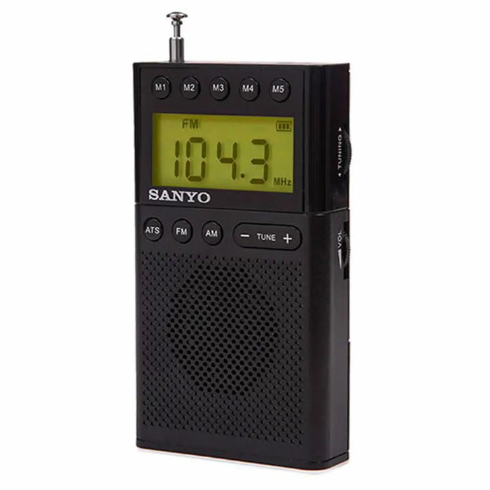 Преносимо дигитално радио Sanyo Черен AM/FM