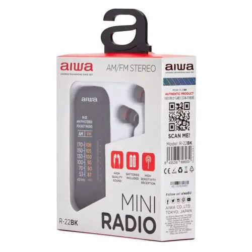Преносимо радио със слушалки AIWA R22 черно
