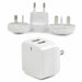 Преносимо зарядно устройство Startech USB2PACWH Черен 65 W
