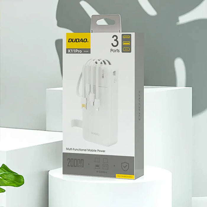 Преносима батерия Powerbank 20000mAh Dudao K11PRO Бял