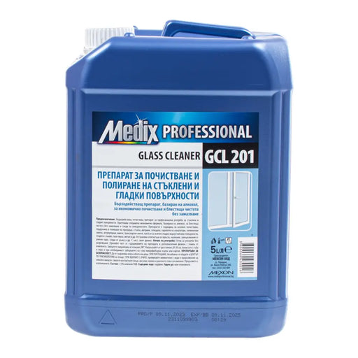 ПРЕПАРАТ ЗА СТЪКЛА И ПРОЗОРЦИ 5 L GCL 201 MEDIX PROFESSIONAL