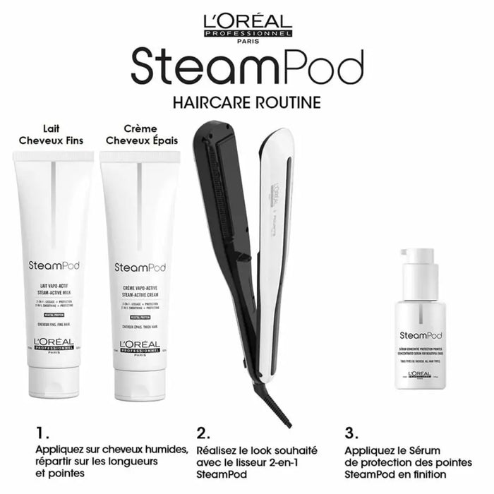 Преса за коса L’Oréal Paris E3141800 Бял/Черен 2 в 1 Бял