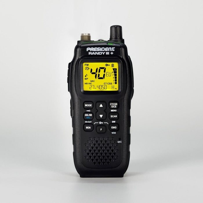 Преносимо радио President Randy III Plus ASC AM/FM CB, черно