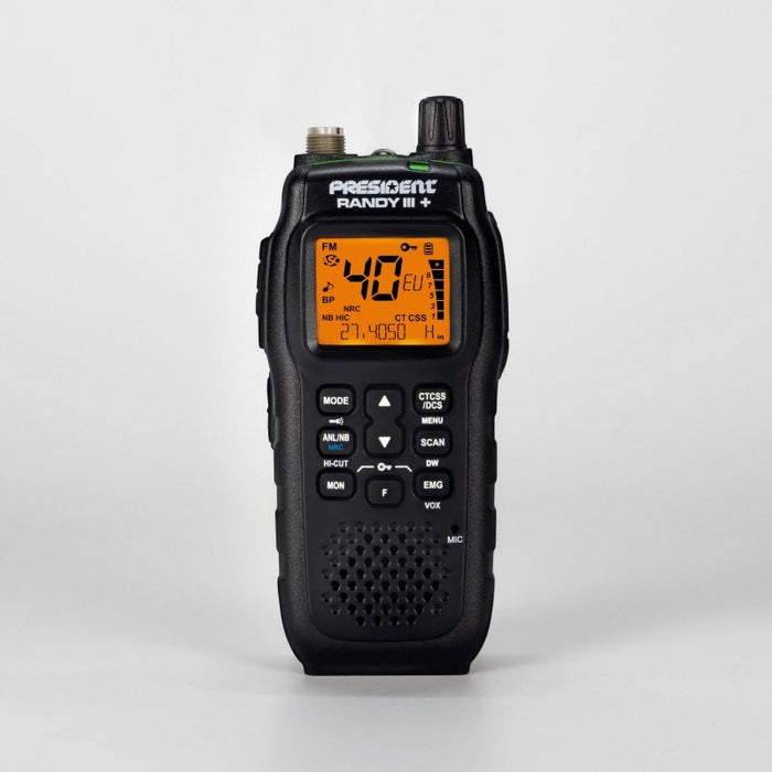 Преносимо радио President Randy III Plus ASC AM/FM CB, черно