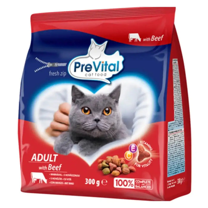 PREVITAL Adult Beef - суха храна за котки - 300гр