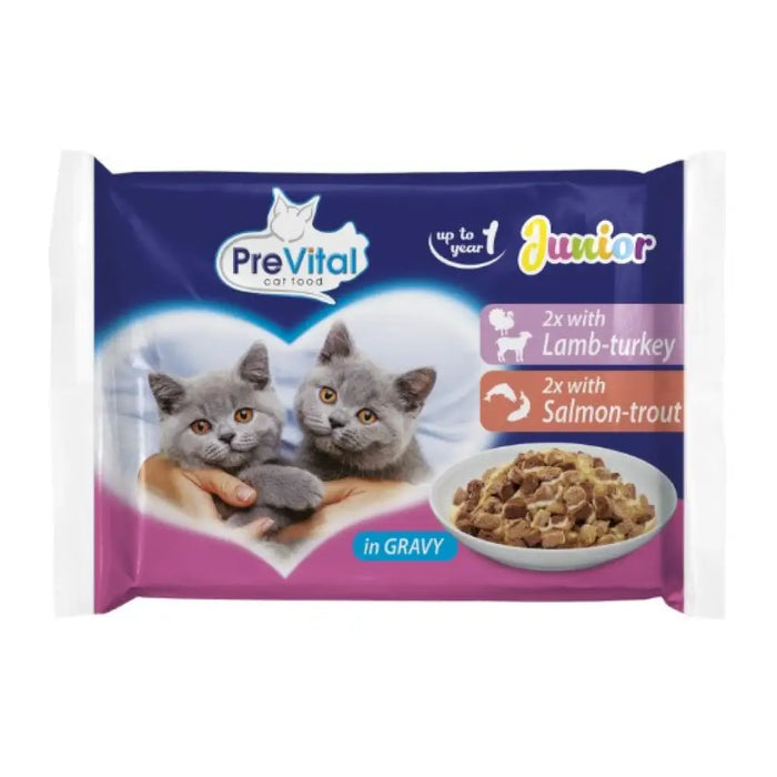 PREVITAL Cat Food Junior Mix Flavors с агнешко пуешко