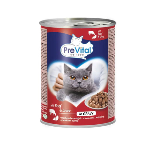 PREVITAL Cat Food с телешко и черен дроб в сос - мокра