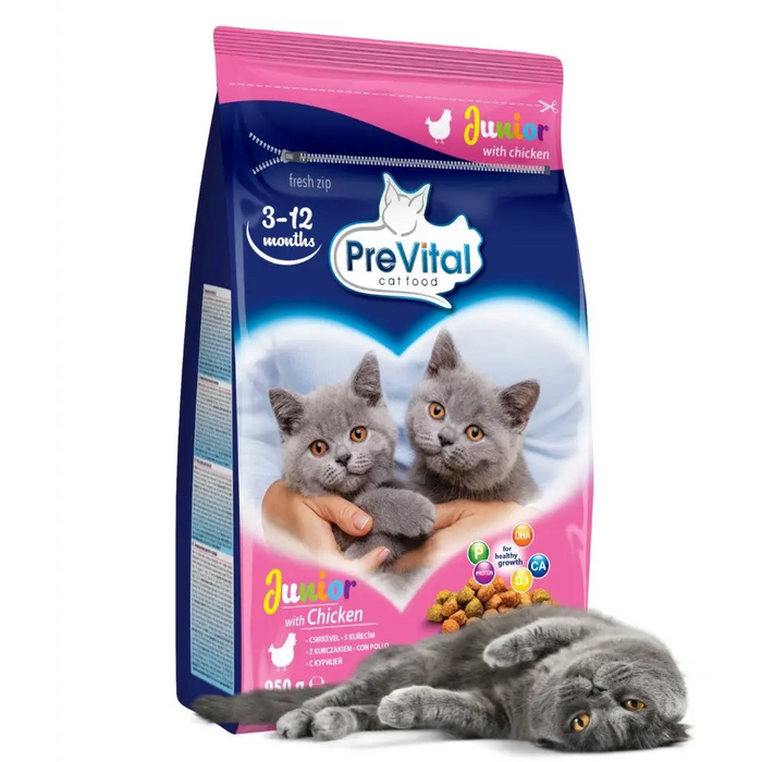 PREVITAL Junior Chicken - суха храна за котки - 950гр