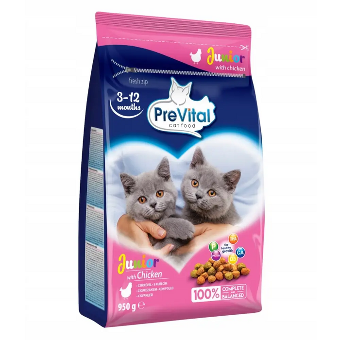 PREVITAL Junior Chicken - суха храна за котки - 950гр