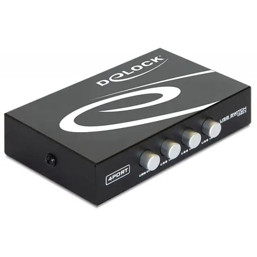 Превключвател Delock Ръчен 4 x USB 2.0 порта Черен