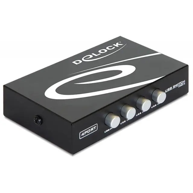 Превключвател Delock Ръчен 4 x USB 2.0 порта Черен