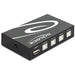 Превключвател Delock Ръчен 4 x USB 2.0 порта Черен