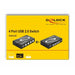 Превключвател Delock Ръчен 4 x USB 2.0 порта Черен