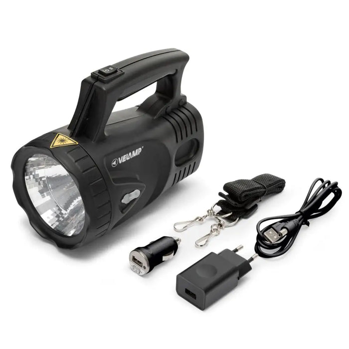 Презареждаем LED ръчен прожектор Velamp ICARO 3 W 170 LM