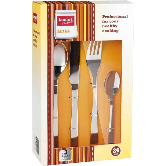 ПРИБОРИ ЗА ХРАНЕНЕ ОТ 24 ЧАСТИ НЕРЪЖДАЕМА СТОМАНА LAMART