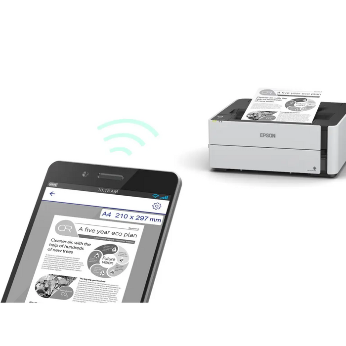 Принтер Epson EcoTank ET M1180 Бял
