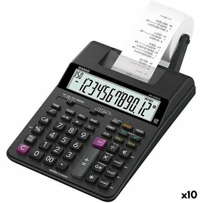 Принтер калкулатор Casio HR-150RCE Черен (10 броя)