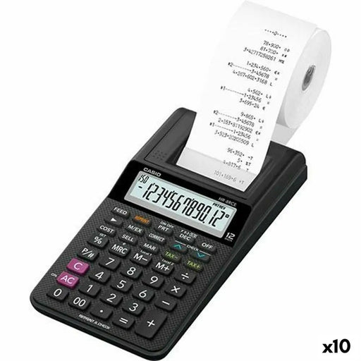Принтер калкулатор Casio HR-8RCE Черен (10 броя)