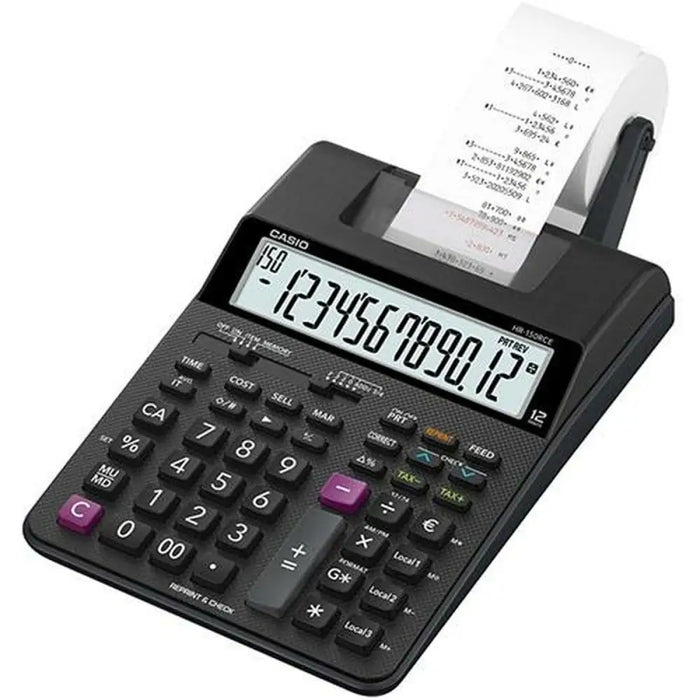 Принтер калкулатор Casio HR-150RCE Черен (10 броя)