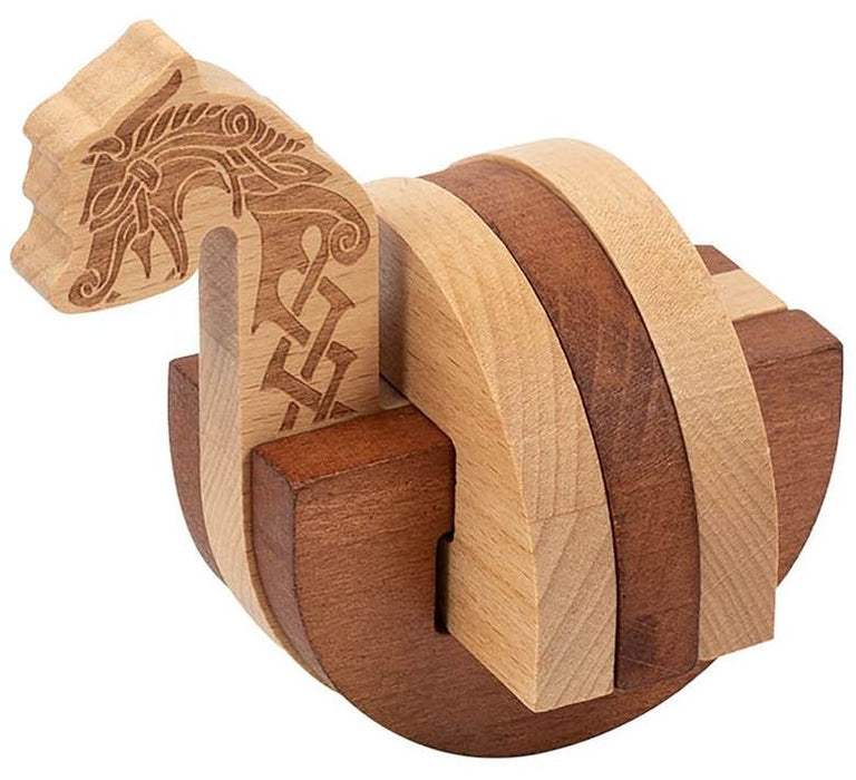 Логически дървен 3D пъзел Professor Puzzle - Викингска лодка