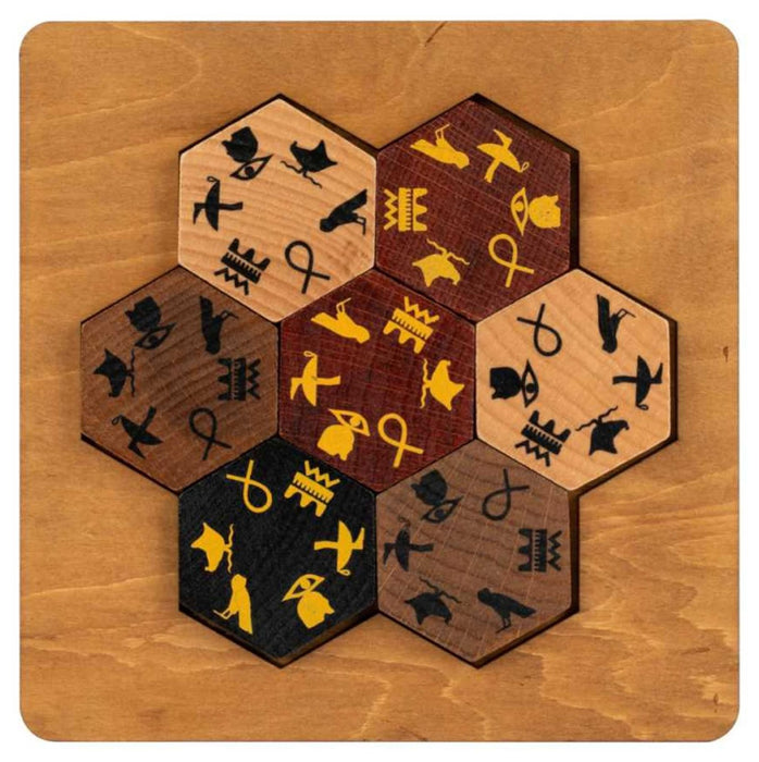 Логически дървен 3D пъзел Professor Puzzle - Египетски йероглифи