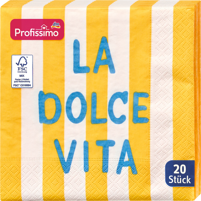 Салфетки La Dolce Vita, 33 x 33 cm, 20 бр