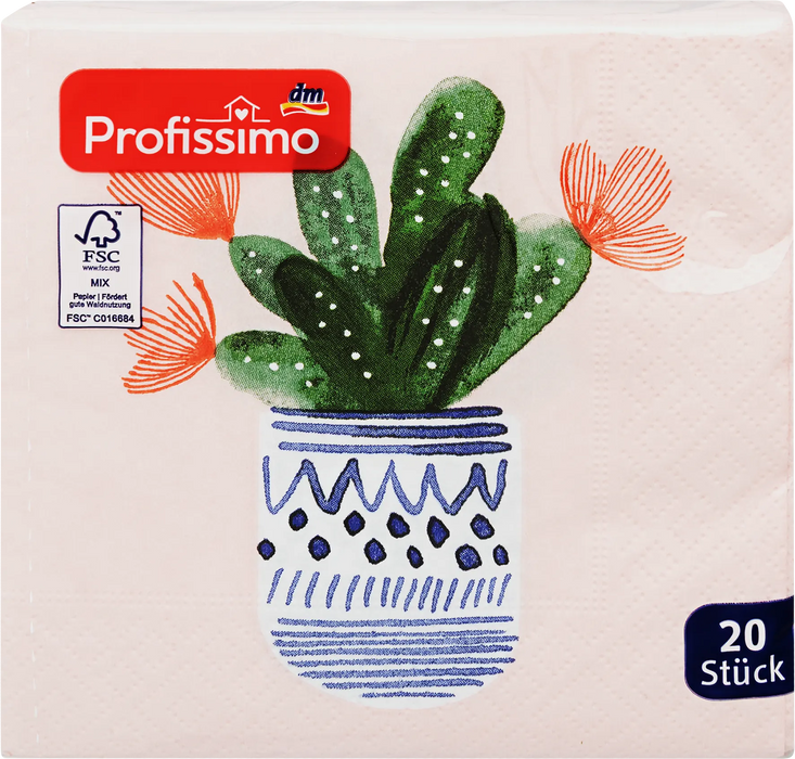 Салфетки Plant Lover 25 x 25 см, 20 бр