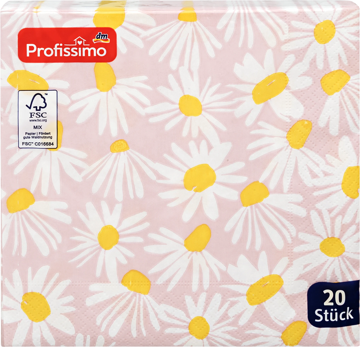 Салфетки Цветя 33 x 33 см, 20 бр