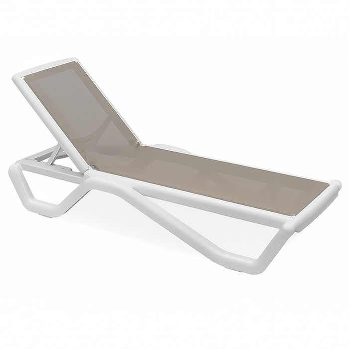 ГРАДИНСКИ ШЕЗЛОНГ GOA WHITE/TAUPE PROGARDEN GOA22VBT