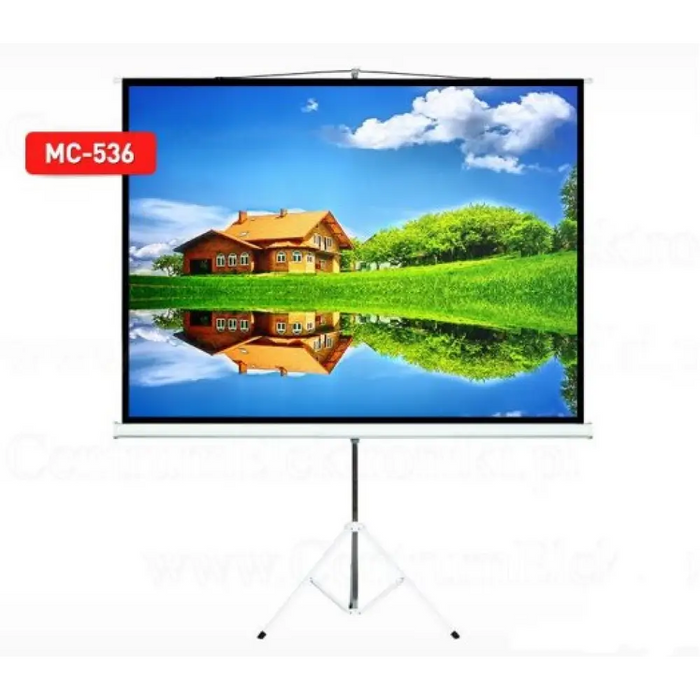 Прожекционен екран с 200x200 статив Maclean MC-680