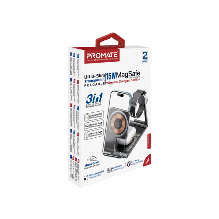 БЕЗЖИЧНО ТРОЙНО ЗАРЯДНО 15W С MAGSAFE BK