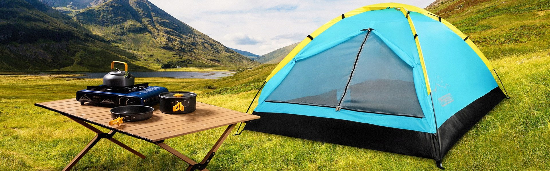 ТУРИСТИЧЕСКА ПАЛАТКА ДВУМЕСНА ALPENAIR IGLO CAMPING ВОДОУСТОЙЧИВА МРЕЖА ПРОТИВ КОМАРИ