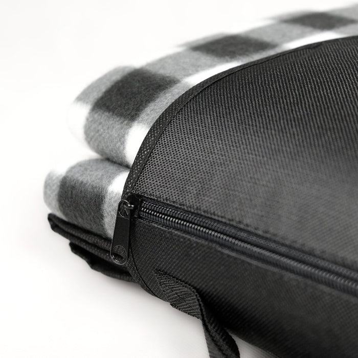 Одеяло за пикник PROMIS, зелени райета, 200 см x 150 см