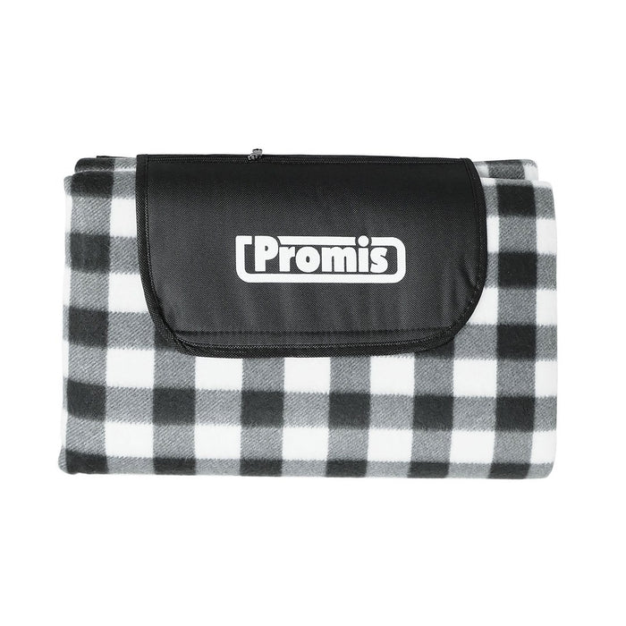 Одеяло за пикник PROMIS, зелени райета, 200 см x 150 см