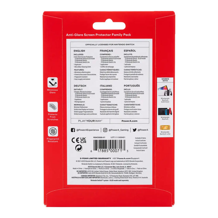Протектор за екран за Nintendo Switch Powera NSAC0006-02