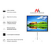 Прожекционен екран с 200x200 статив Maclean MC-680