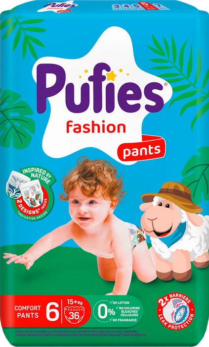 Пелени гащички Fashion&Nature, Extra Large, Размер 6 (15+ kg), 36 бр