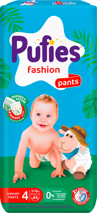 Пелени гащички Fashion&Nature, Maxi, Размер 4 (9-15 kg), 44 бр