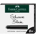 Пълнител с мастило за писалка Faber-Castell Черен 6 Части