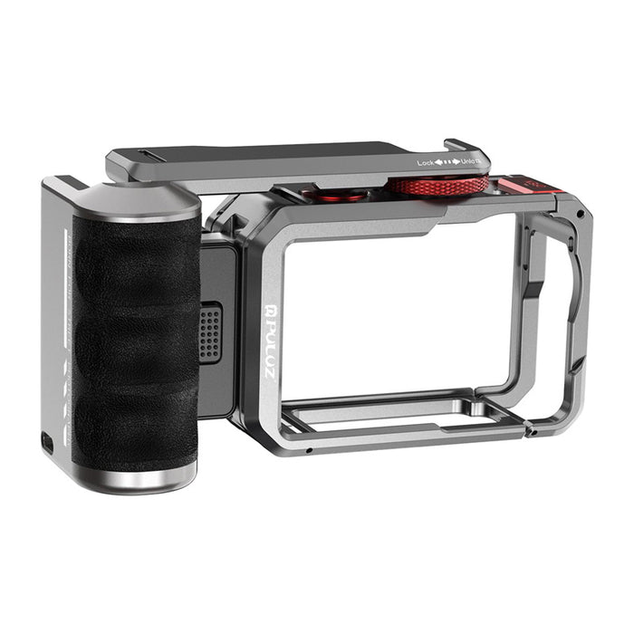 Титаниева разширителна клетка с дръжка и допълнителни Puluz конектори за DJI Osmo Action 6