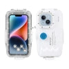 Водоустойчив калъф Puluz за iPhone (40м) с еднопосочен клапан (бял)