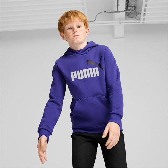 Детски суичър с качулка Puma Essentials+ 2 Col Big Logo Син