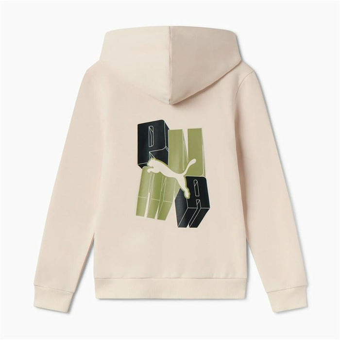 Детско яке Puma Essentials+ Graphic Hoodie Fz Бежов