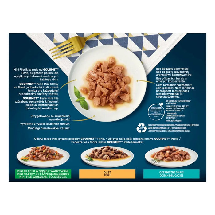 PURINA Gourmet Perle Патица пуешко агнешко риба тон - мокра