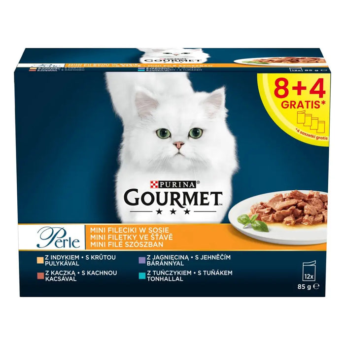 PURINA Gourmet Perle Патица пуешко агнешко риба тон - мокра