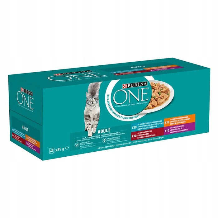 PURINA One Mix от вкусове - мокра храна за котки - 40x85 г