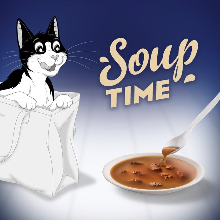 PURINA Felix Original Soup Time Box Fish - мокра храна за котки - 6x48 г